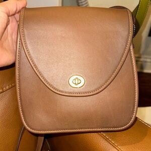 Coach limited edition FLAP SQUARE POUCH Bag with brass hardware